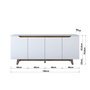 Hanah Home Consola GD102 - 1874 Blanco y nogal